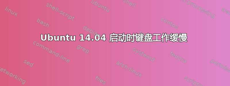 Ubuntu 14.04 启动时键盘工作缓慢