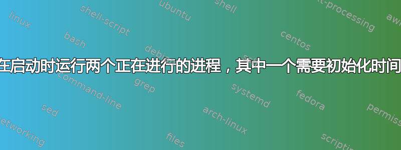 在启动时运行两个正在进行的进程，其中一个需要初始化时间