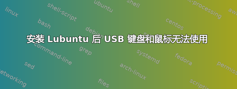 安装 Lubuntu 后 USB 键盘和鼠标无法使用