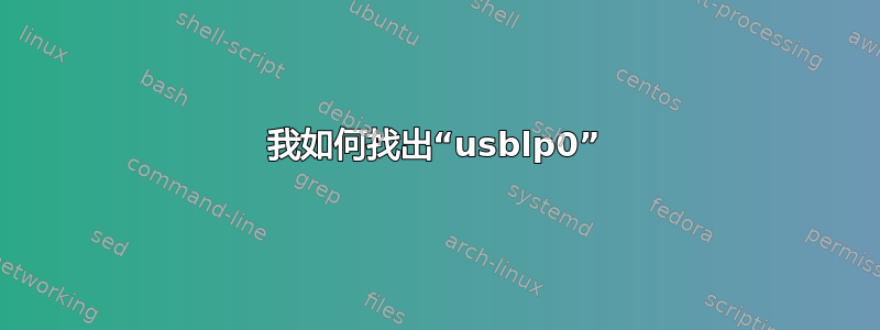 我如何找出“usblp0”