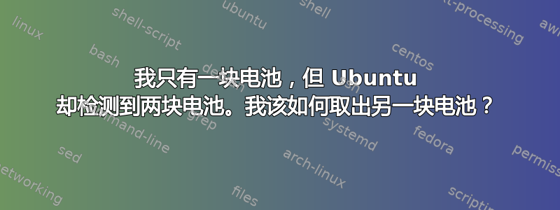 我只有一块电池，但 Ubuntu 却检测到两块电池。我该如何取出另一块电池？