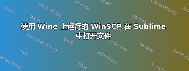 使用 Wine 上运行的 WinSCP 在 Sublime 中打开文件