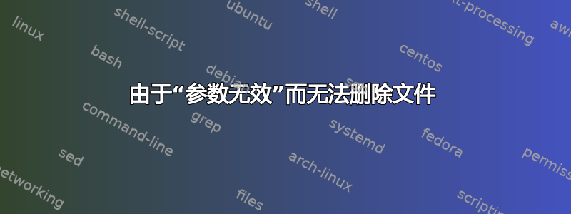 由于“参数无效”而无法删除文件