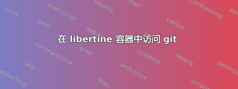 在 libertine 容器中访问 git