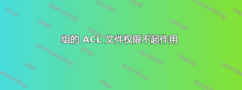 组的 ACL 文件权限不起作用