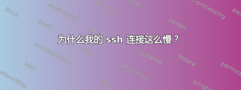 为什么我的 ssh 连接这么慢？