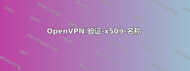 OpenVPN 验证-x509-名称