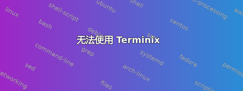 无法使用 Terminix 