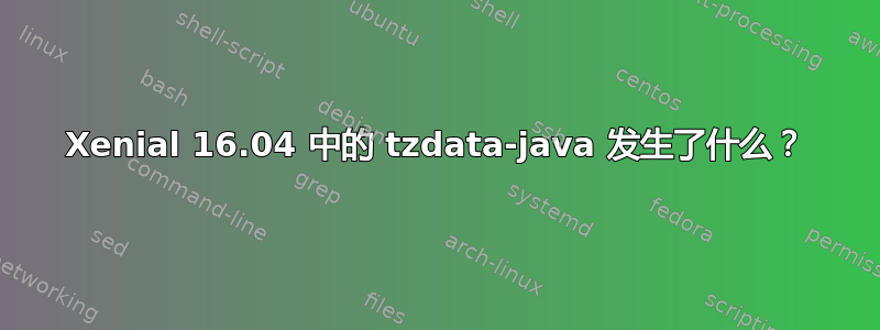 Xenial 16.04 中的 tzdata-java 发生了什么？