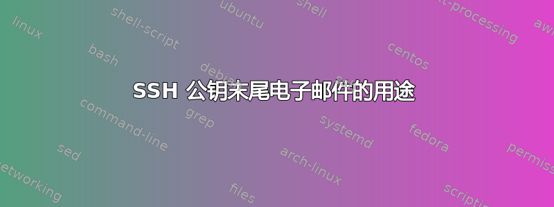 SSH 公钥末尾电子邮件的用途