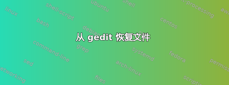 从 gedit 恢复文件