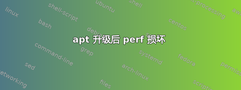 apt 升级后 perf 损坏