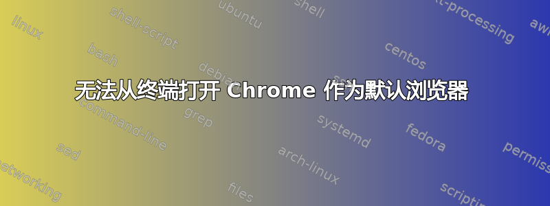 无法从终端打开 Chrome 作为默认浏览器