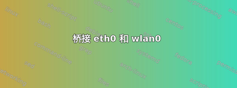 桥接 eth0 和 wlan0