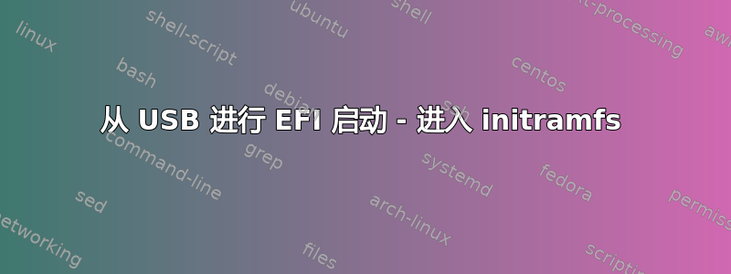 从 USB 进行 EFI 启动 - 进入 initramfs