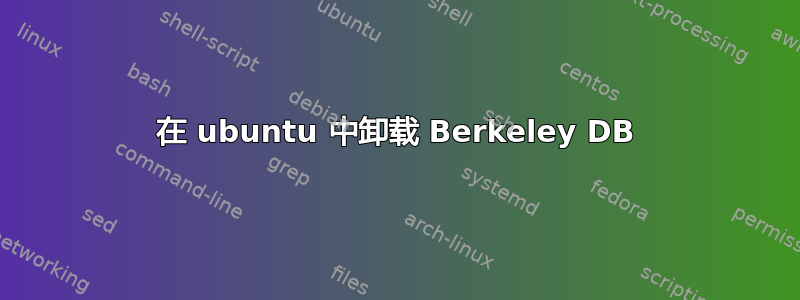 在 ubuntu 中卸载 Berkeley DB