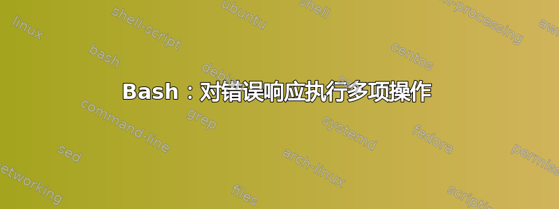 Bash：对错误响应执行多项操作