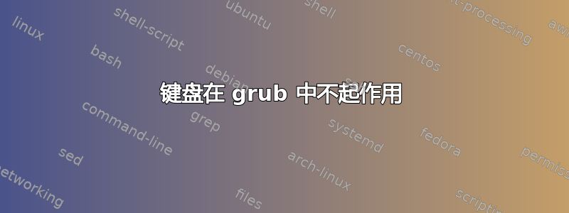 键盘在 grub 中不起作用