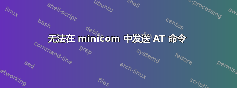 无法在 minicom 中发送 AT 命令