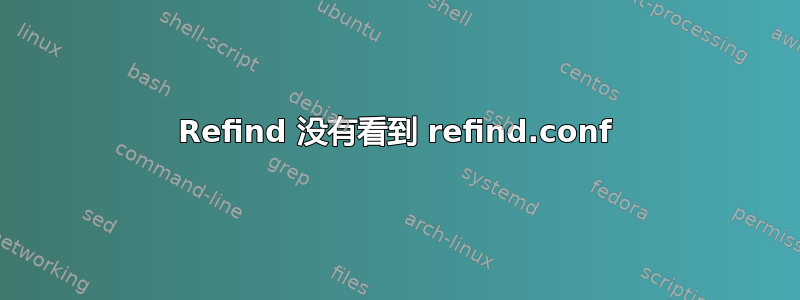 Refind 没有看到 refind.conf