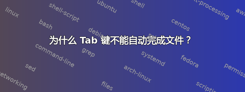 为什么 Tab 键不能自动完成文件？