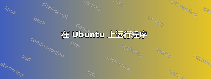 在 Ubuntu 上运行程序