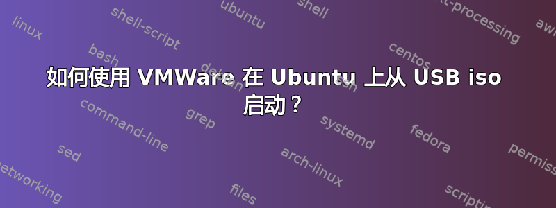 如何使用 VMWare 在 Ubuntu 上从 USB iso 启动？