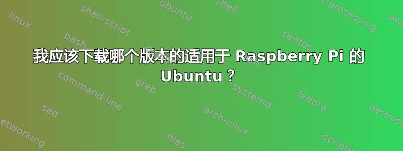 我应该下载哪个版本的适用于 Raspberry Pi 的 Ubuntu？