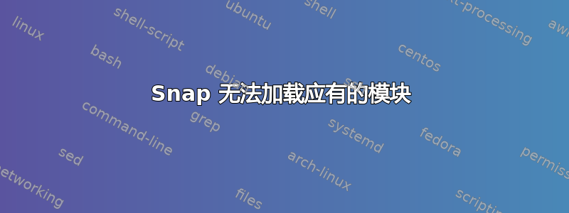 Snap 无法加载应有的模块