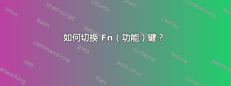 如何切换 Fn（功能）键？