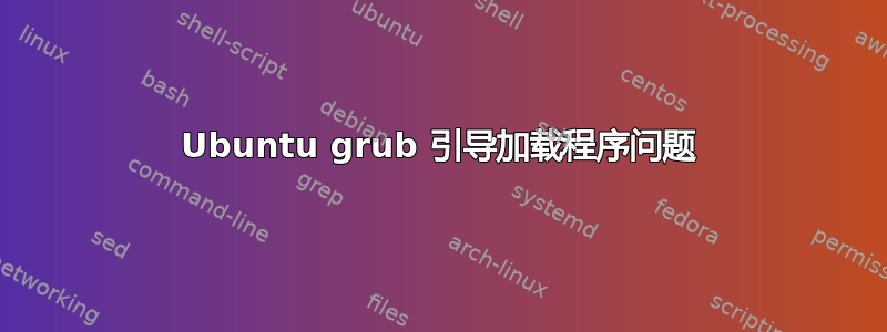 Ubuntu grub 引导加载程序问题