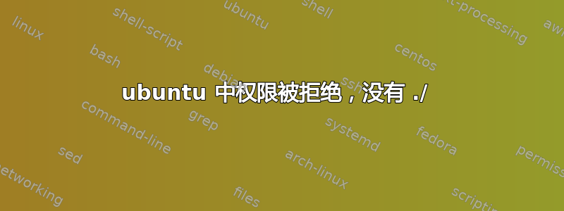 ubuntu 中权限被拒绝，没有 ./ 