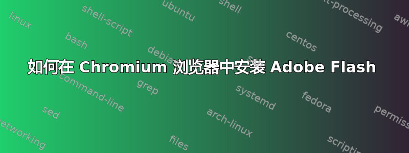 如何在 Chromium 浏览器中安装 Adob​​e Flash