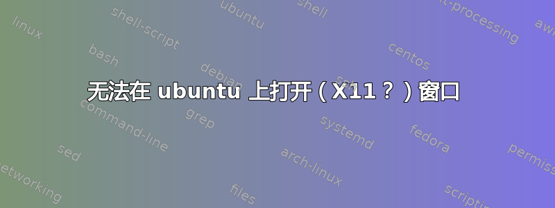 无法在 ubuntu 上打开（X11？）窗口