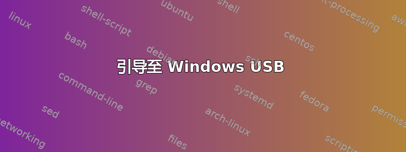 引导至 Windows USB