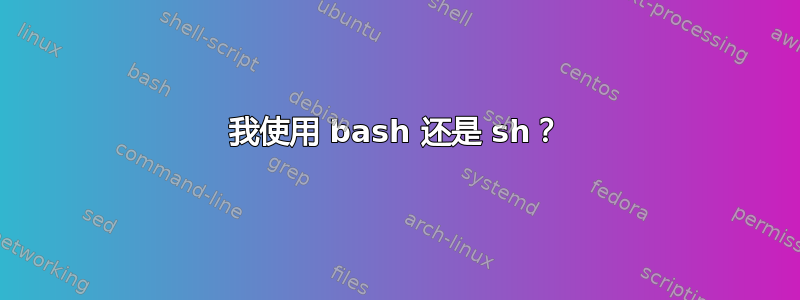 我使用 bash 还是 sh？