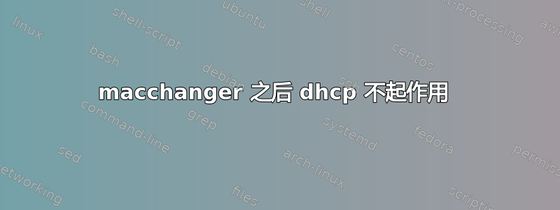 macchanger 之后 dhcp 不起作用 