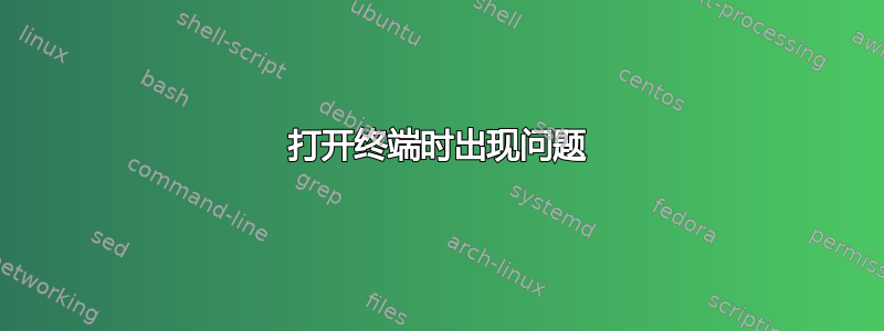 打开终端时出现问题