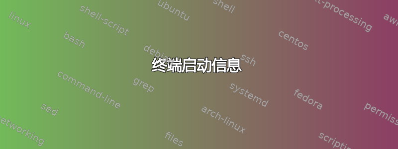 终端启动信息