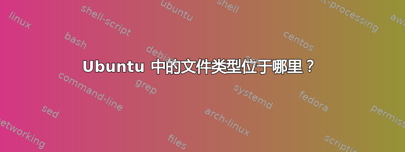 Ubuntu 中的文件类型位于哪里？