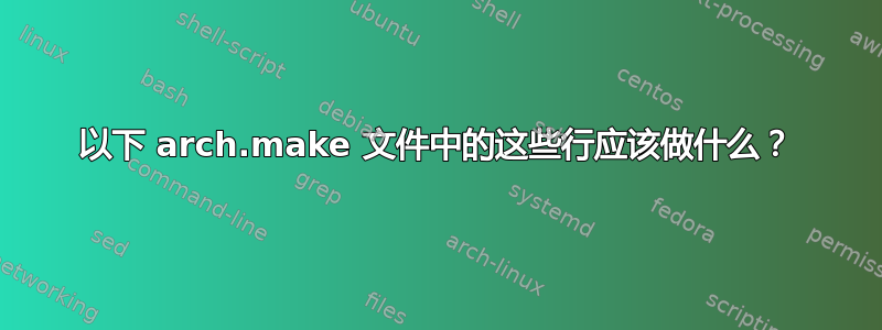 以下 arch.make 文件中的这些行应该做什么？