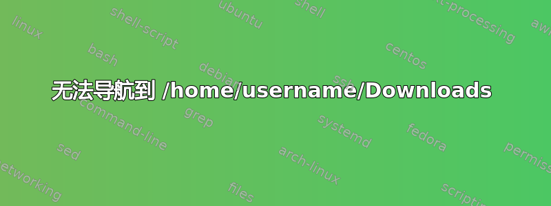 无法导航到 /home/username/Downloads