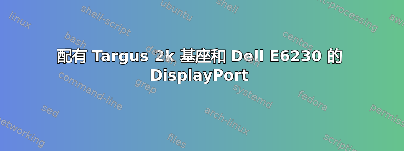 配有 Targus 2k 基座和 Dell E6230 的 DisplayPort