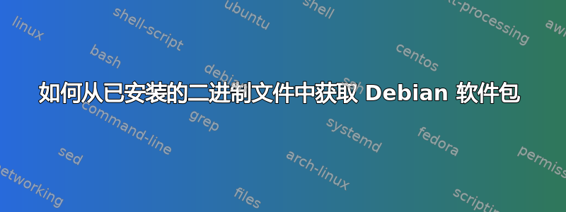 如何从已安装的二进制文件中获取 Debian 软件包