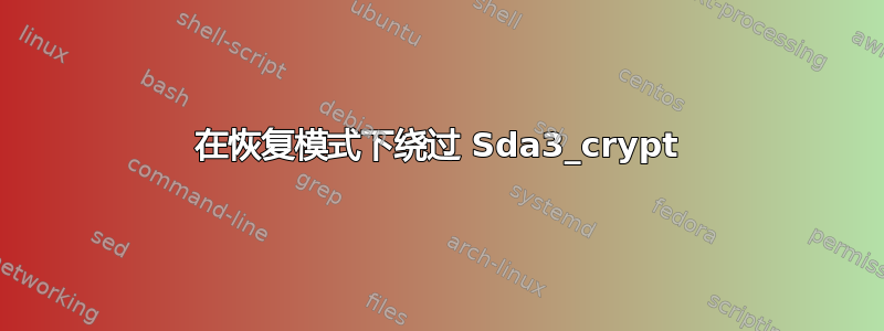 在恢复模式下绕过 Sda3_crypt