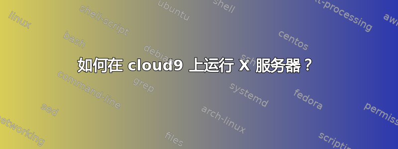 如何在 cloud9 上运行 X 服务器？