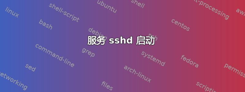 服务 sshd 启动