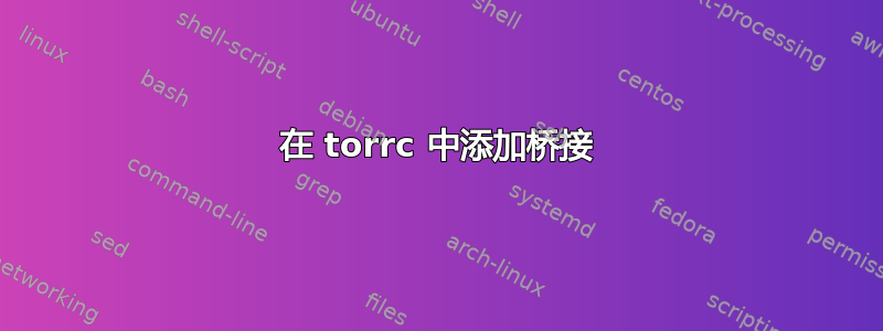 在 torrc 中添加桥接