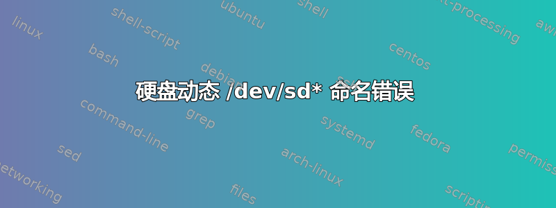 硬盘动态 /dev/sd* 命名错误