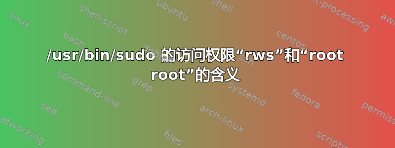 /usr/bin/sudo 的访问权限“rws”和“root root”的含义